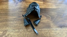 Marx Johnny West Vintage Black Horse Saddle With Belly Buckle Stirrups