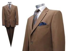 Herren Anzug Mit Weste Elegant Gr 27 Rehbraun Ebay