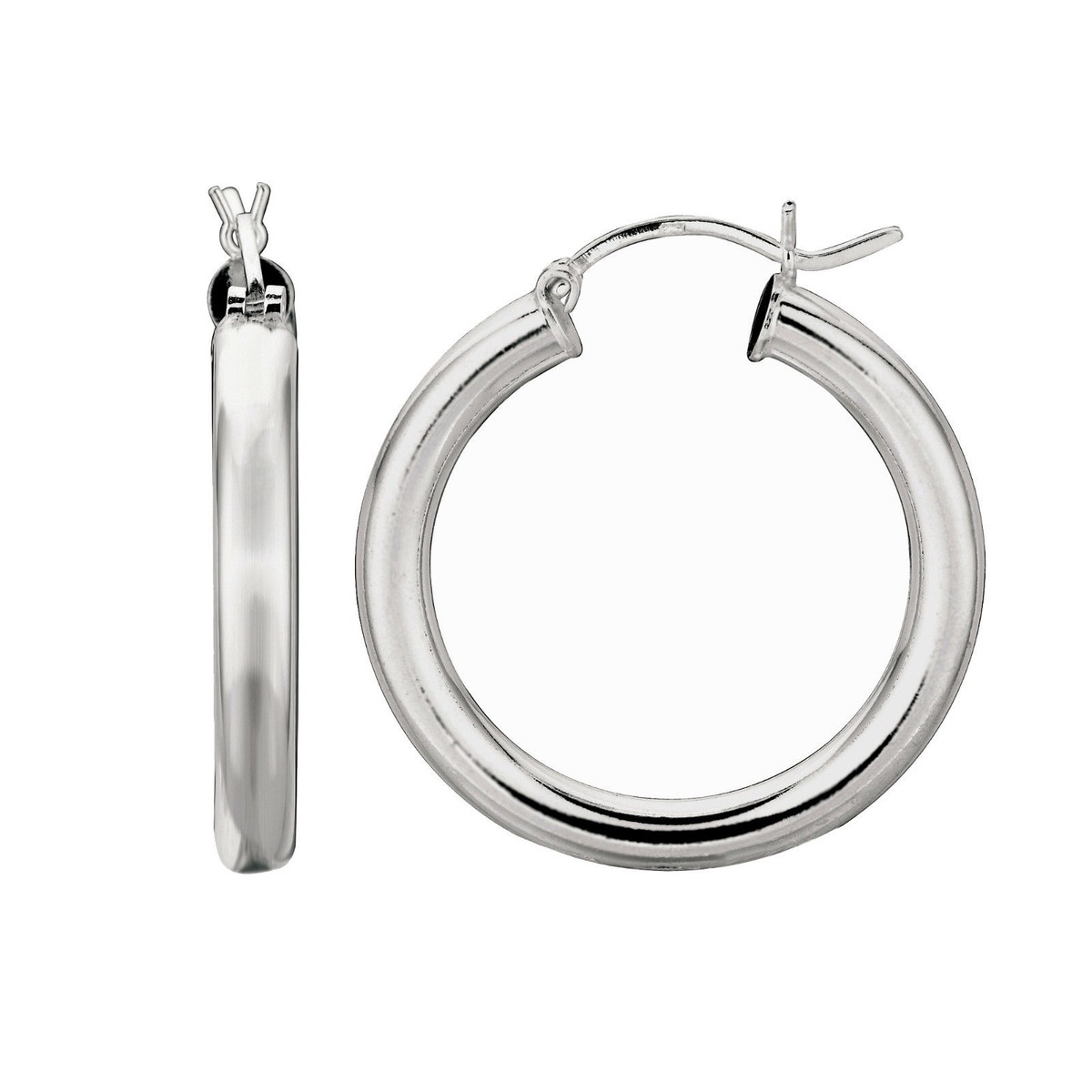 Girls' Double Sided Prong CZ Hoop Sterling Silver Earrings - Purple - In Season Jewelry - Foto 2