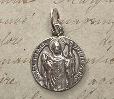 St Blaise Medal - Sterling Silver Antique Replica