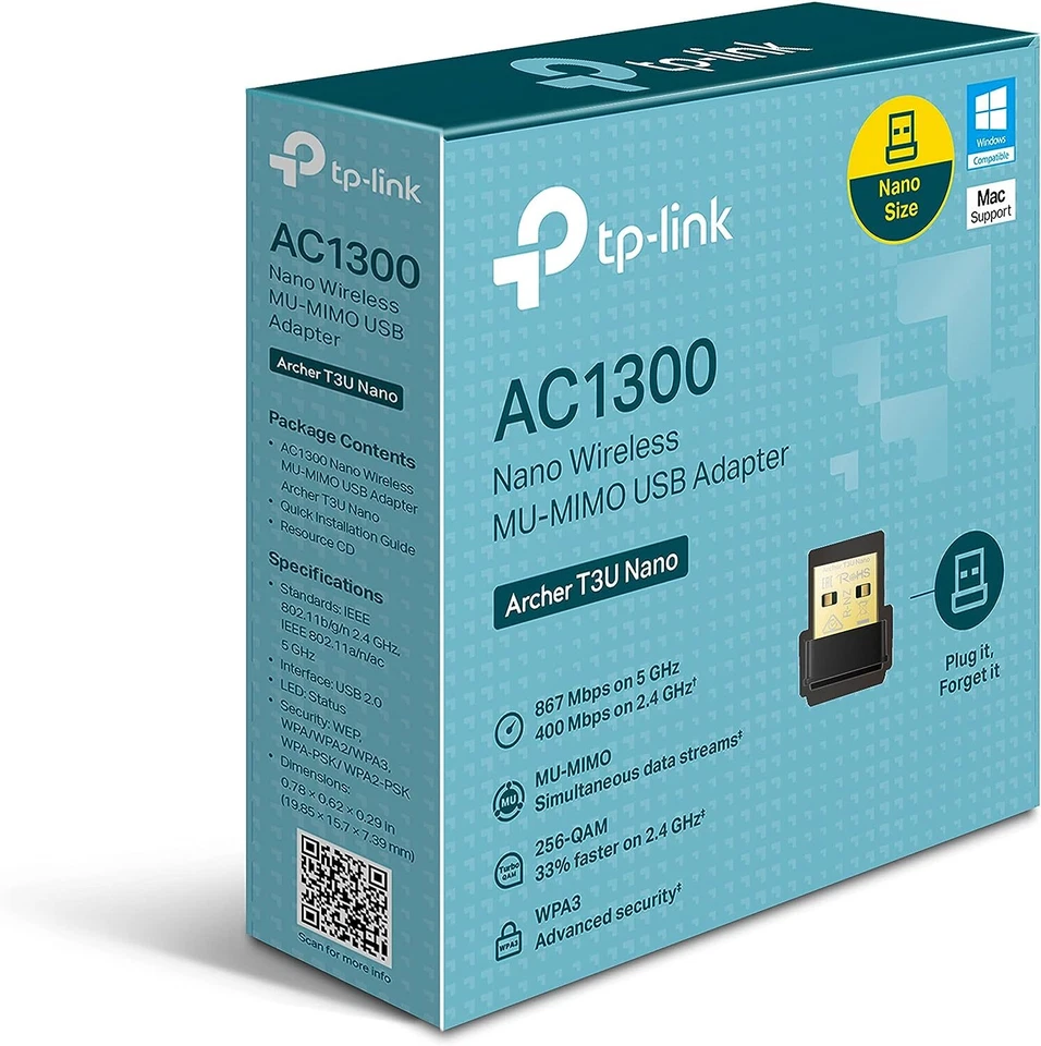 TP-Link Archer T3U Nano AC1300 USB Netzwerkkartenadapter WLAN Dongle Stick 2.0 - Bild 3 von 4