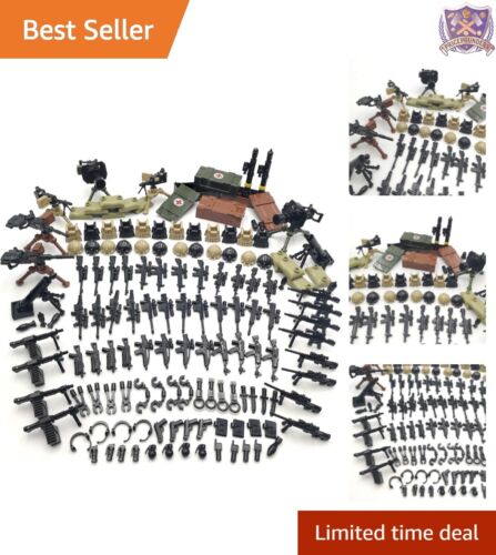Realistic Military-Themed Building Block Set for Kids - 100 Interlocking Pieces