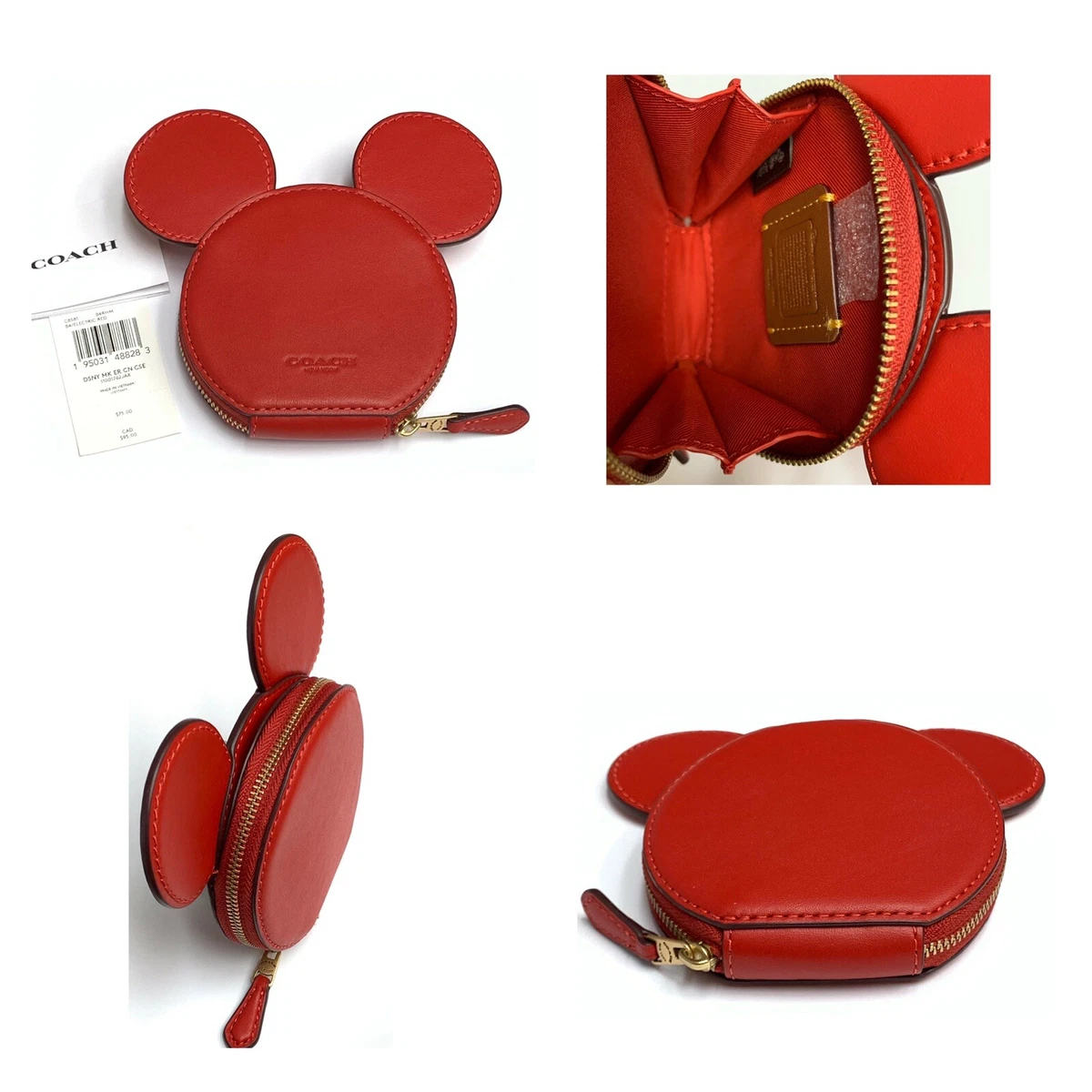 Free Shipping Luxury Red Mouse Ears Handbag Purse Charm 