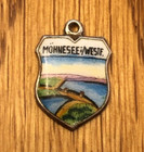 Vintage Mohnesee Wesie Coat of Arms 800 Reu Silver Enamel Shield Charm — photo 1