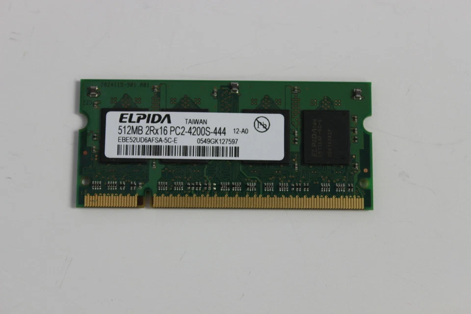 IBM 73P3843 512MB 200 PIN 2RX16 PC2-4200 SODIMM MEMORY MODULE THINKPAD T43 - Image 2 of 4