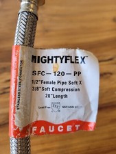 20 inch braided stainless steel faucet connector 1/2" x 3/8"
