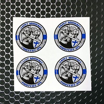 michael decal saint thin line police domed sticker emblem