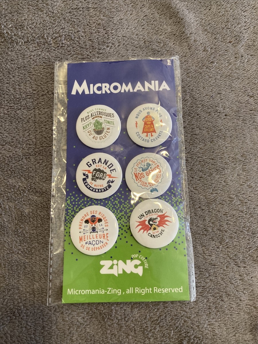 Plaque De 6 Badges Collector Micromania Zing Pop Culture - Neuf Scellé