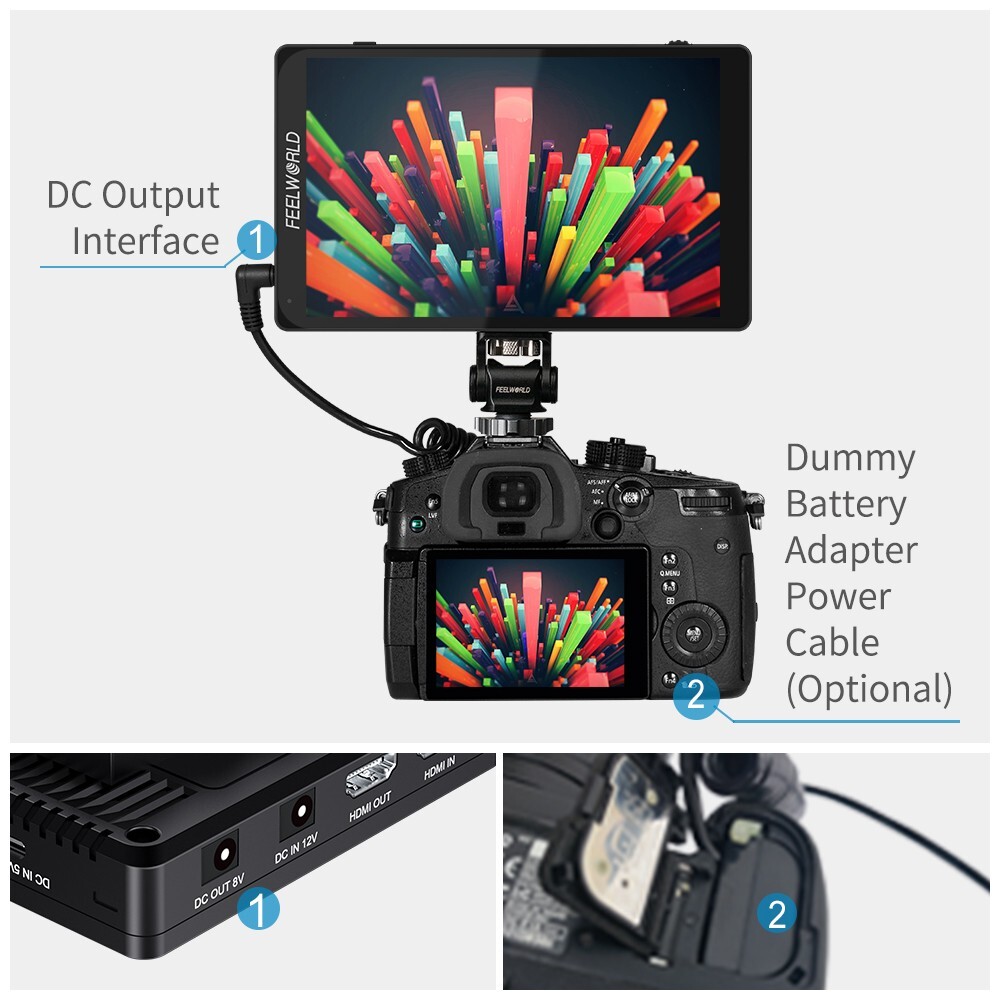 FEELWORLD F7 PRO 7 inch DSLR Camera Monitor Video Touch HD LCD 3D