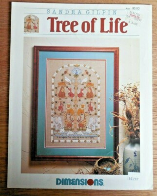 Dimensions Sandra Gilpin Cross Stitch Pattern Leaflet ''Tree of Life''  CREATION