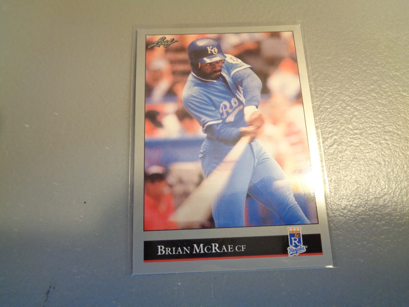 💎1992 Leaf Baseball #123 Brian McRae - Black Gold - Kansas City Royals💎