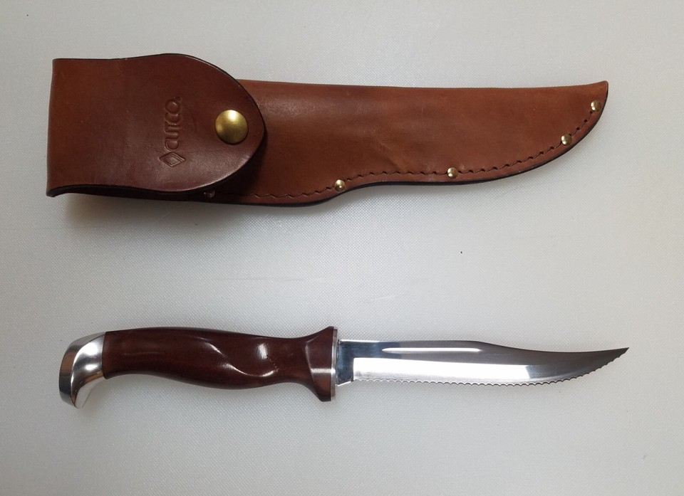 Cutco 1069 Serrated Hunting Knife with Leather Sheath eBay