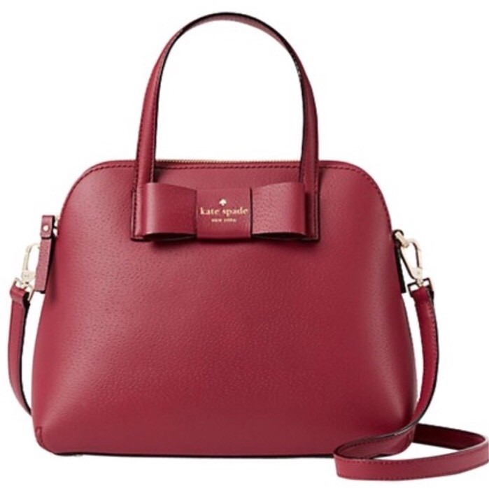 【お値下げ】kate spade ROLLINS STREET MAISE New Kate Spade Robins Street Maise Plum Purple Leather Satchel