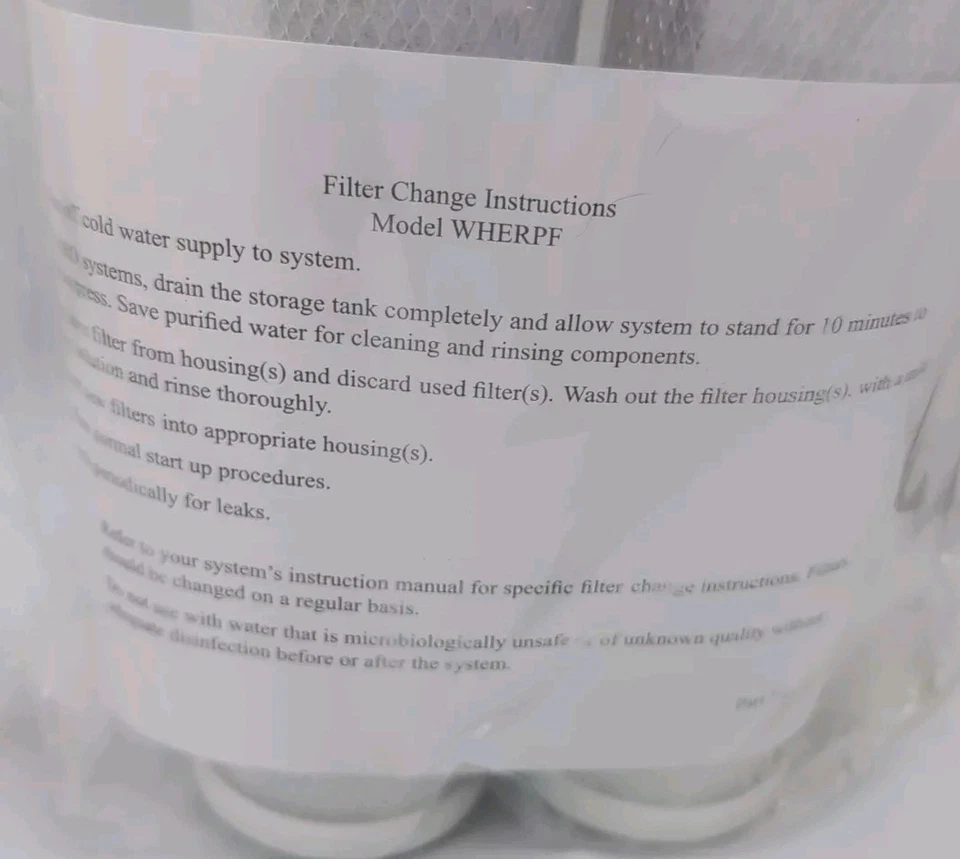 Whirlpool WHERPFK Reverse Osmosis Cartridge set of 2 - Image 3 of 3