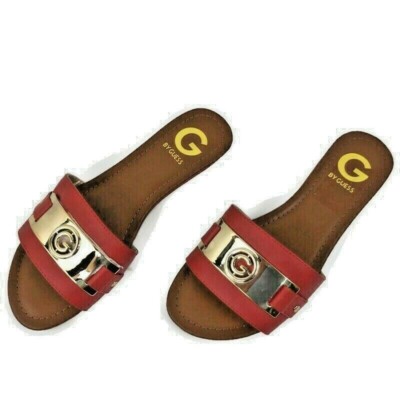 g by guess jeena slide flat sandals