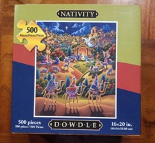 DOWDLE Nativity Scene 500 Piece Christmas Jigsaw Puzzle MADE IN USA, COMPLETE
