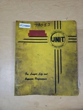 UNIT Crane H-202-C Excavator Factory Parts Catalog Manual