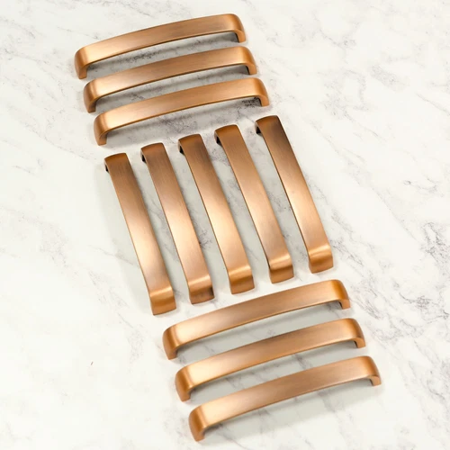 10 x Kitchen Copper Handles 160mm Brushed Rose Gold Cupboard Furniture Door Pull