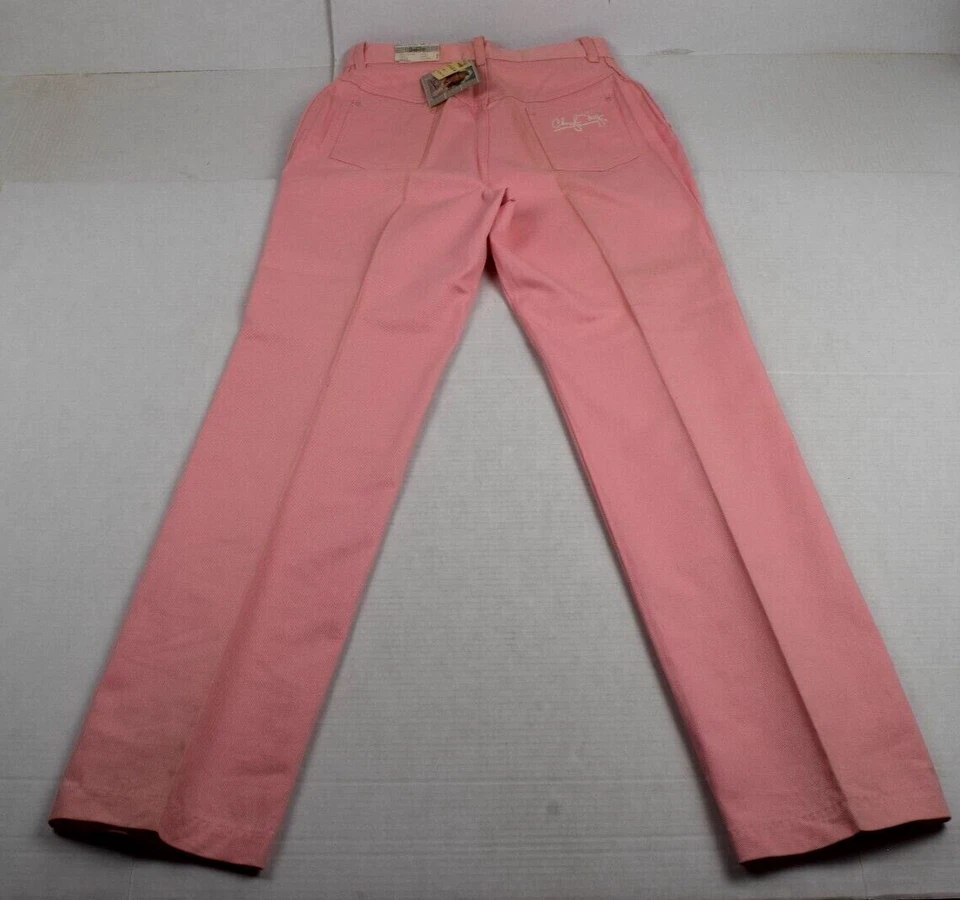 Pantalones Vintage Cheryl Tiegs Talla W32 L32 Años 80 Algodón Caramelo Rosa Algodón Hecho en EE. UU. NUEVOS CON ETIQUETAS Foto 2 de 4