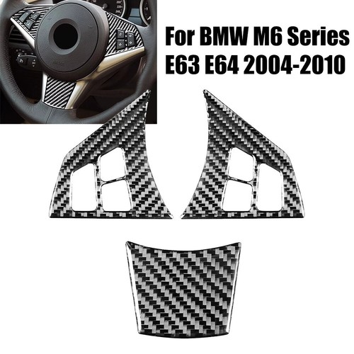 BWM Six Series Compatible with Carbon Fiber Steering Wheel Covers Pack of Three - Picture 4 of 12