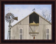 WINDS ALOFT by Billy Jacobs 15x19 Barn Horse Weathervane Hayloft FRAMED PICTURE