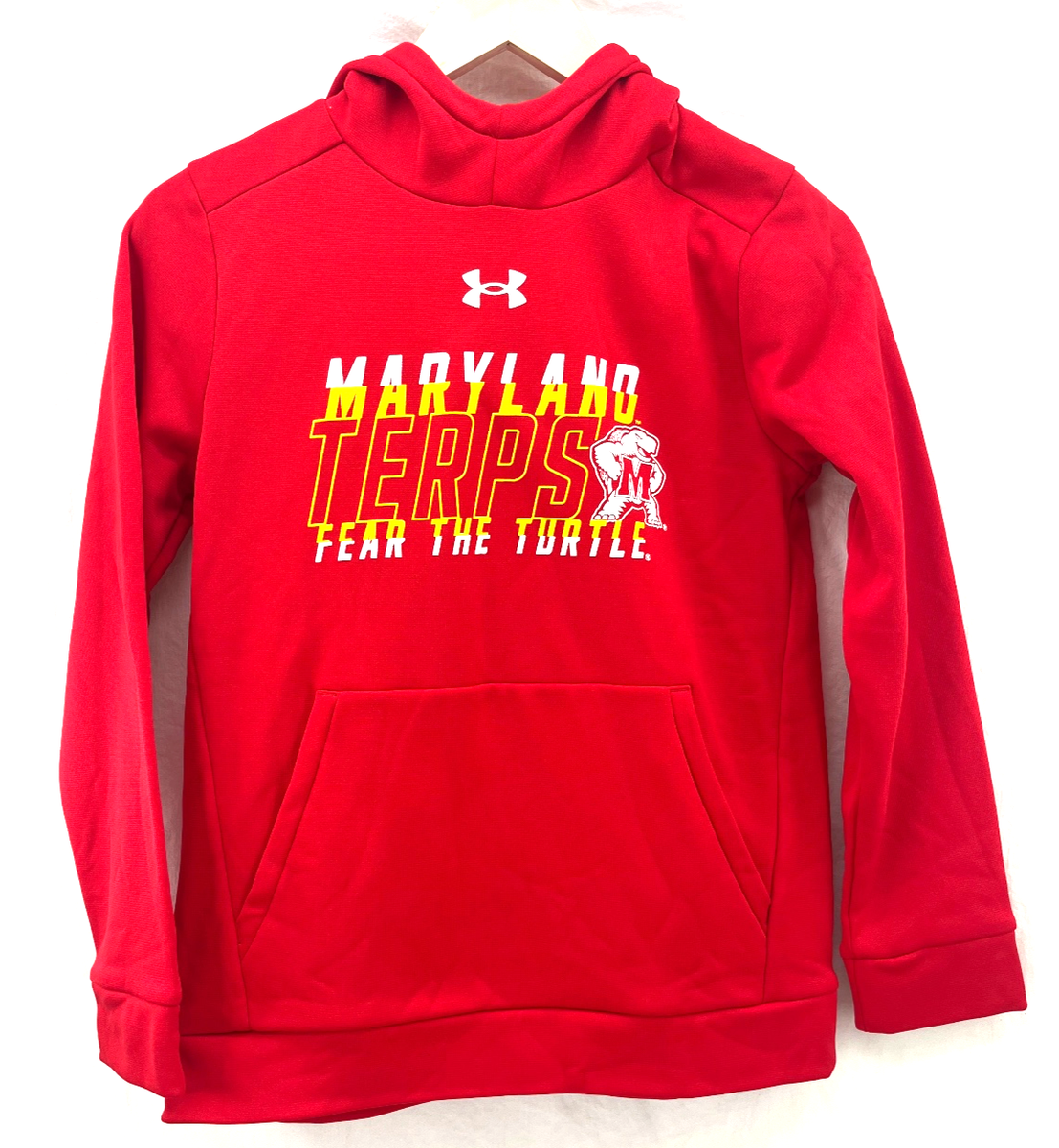 NEW Maryland Terrapins UMD terps Under Armour UA Red Hoodie