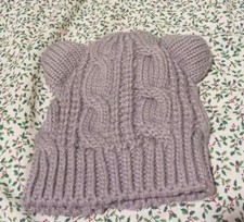 OSFM Cat Ear Beanie Purple/Grayish Color
