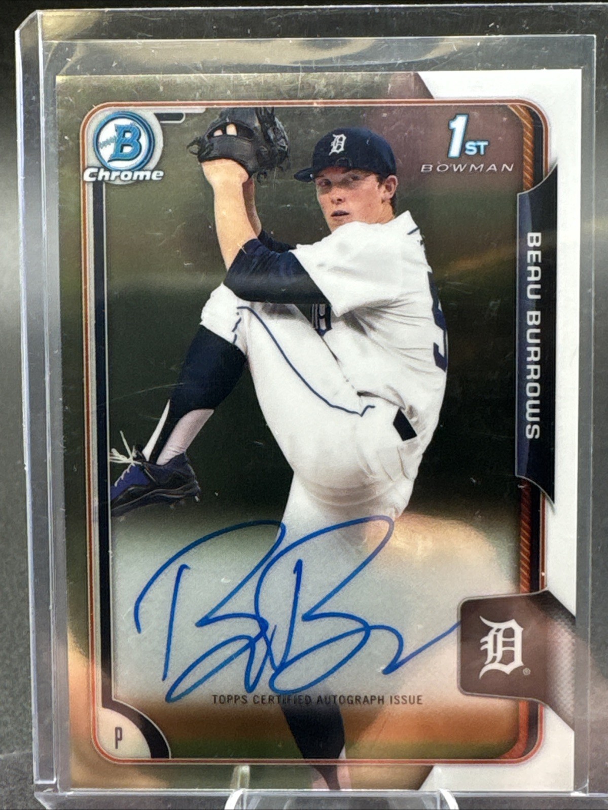 2015 Bowman Draft Chrome Draft Pick Auto Beau Burrows #BCA-BB Auto