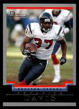 2004 Topps Bowman Domanick Davis #37 Houston Texans NFL Football Base Set