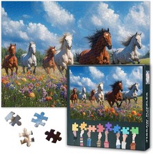 Running Horses 1000 Pc Jigsaw Puzzle, Brand New-Sealed Box 