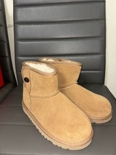 UGG Kid s Jona Boots- Chestnut Suede Ankle Boots Size 1.