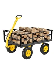 VEVOR Steel Garden Cart 1200lb Capacity Heavy Duty Yard Wagon Utility Cart 13in