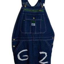 Texas A&M Custom Liberty Overalls Mens 34X30 Blue Gig Em 2023 Painted Cheer