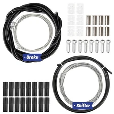 RAINFLOW 44PCS Bike Brake Cable Kit - Universal Bike Shifter Cable Housing Bi...