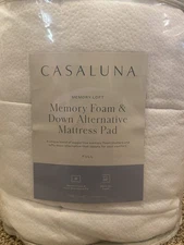 Casaluna Full Memory Foam Mattress Pad - CertiPUR-US & OEKO-TEX Certified, 20"