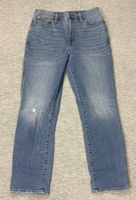 J.Crew Jeans Womens 31 Blue High-Rise Vintage Straight Stretch Denim Re-Imagined