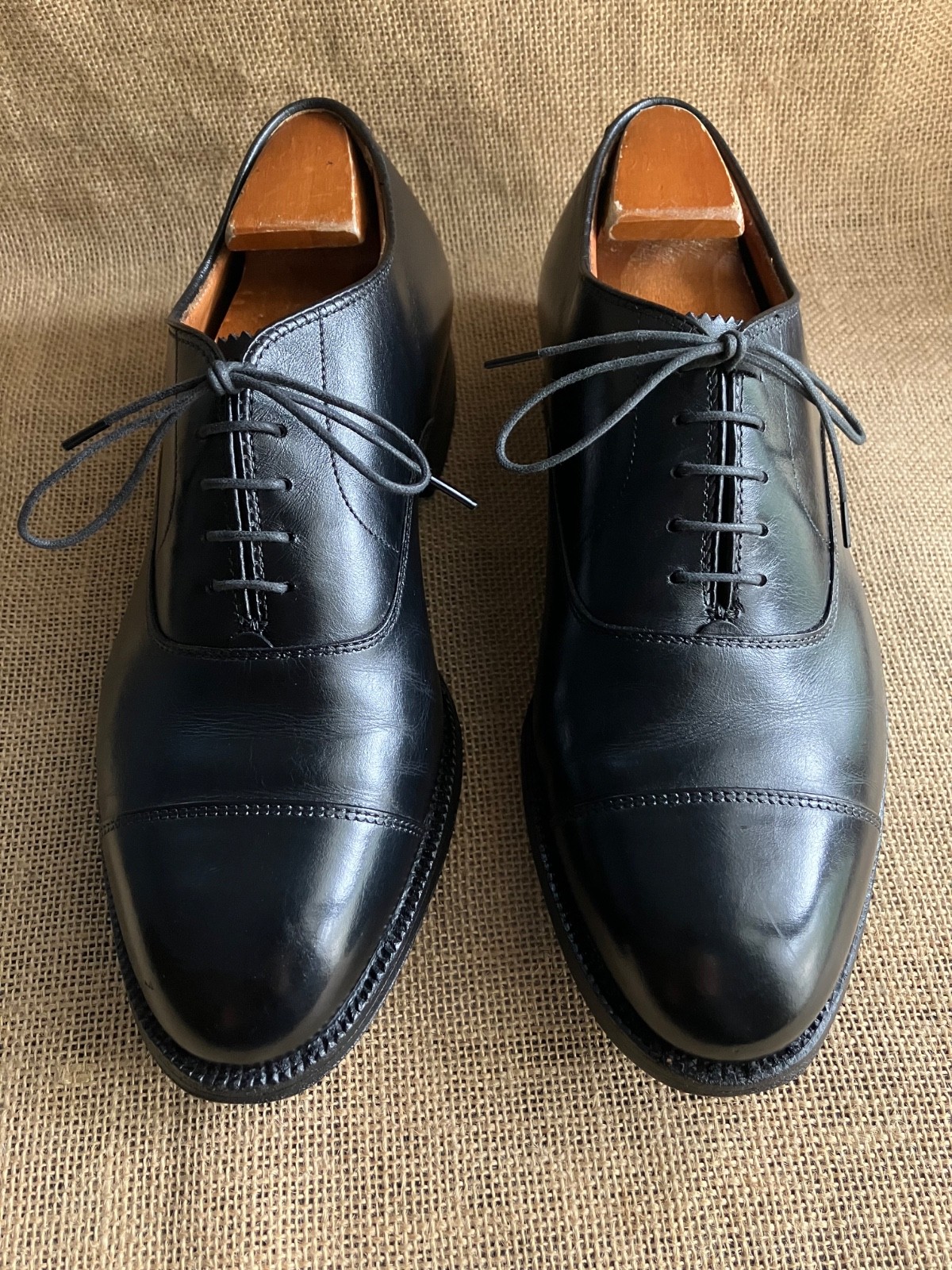 Alden 907 Black Calfskin Straight Tip Bal