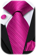 Men 63inches Tie Set Extra Long Necktie Paisley Tie Pocket Suqare Cufflinks Big