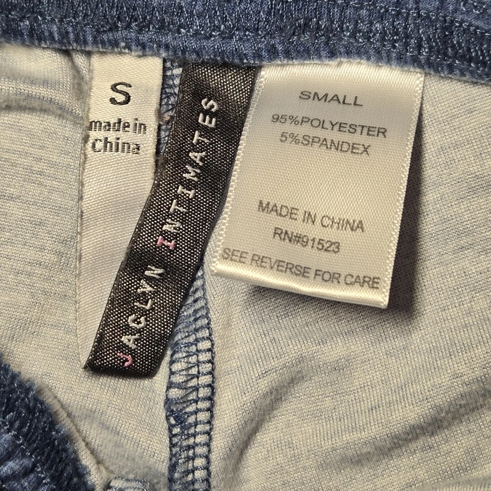 Pantalones de salón Jaclyn Intimates azules pequeños para mujer Foto 4 de 4