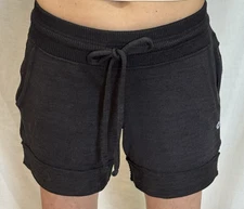 Active Life Women’s Shorts SM Black Charcoal Lounge Casual Drawstring Pockets