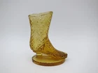 New ListingVINTAGE FENTON DAISY BUTTON AMBER BOOT ON BASE TOOTHPICK VASE