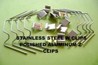 Greenhouse STAINLESS STEEL Glass GLAZING  Clips 10 to 500 W + Z  Spring  ClipS