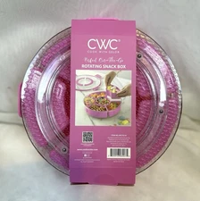 CWC Cook With Color Perfect On-The-Go Rotating Snack Box 6 Compartments Pink New