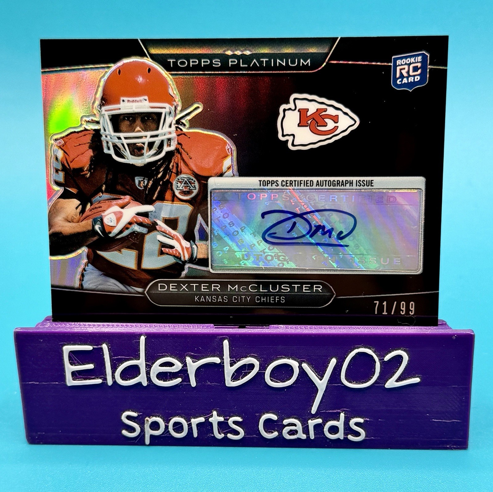 Dexter McCluster /99 Auto Rookie 2010 Topps Platinum Kansas City Chiefs Ole Miss