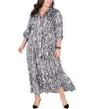 I.N.C Womens Snake Print Maxi Dress