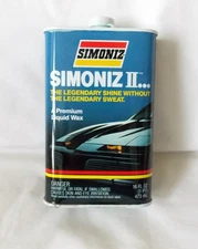 VINTAGE SIMONIZ LIQUID WAX (PINT CAN) WITH PICTURED FIREBIRD ON FRONT