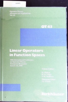 Linear operators in function spaces. Helson, Henry:
