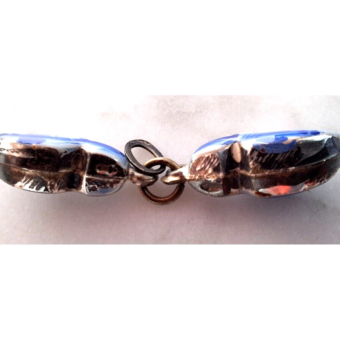 9 PSC. ASSORTMENT 925 STERLING SILVER ENAMELED SHOE BRACELET CHARMS SKY View 6