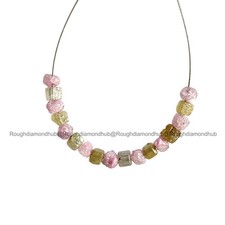 1.03 Ct 1.5-2.0 MM Natural Pink Cube Raw Rough Diamond Beads wt Drilled Hole