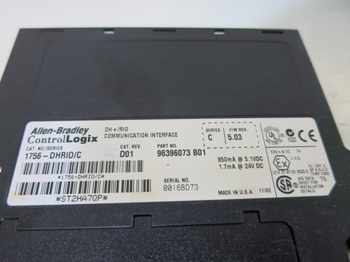 Allen Bradley 1756-DHRIO/C F/W Rev 5.03 D01 DH+/RIO Communication Interface PLC - Picture 2 of 5